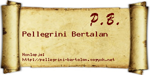 Pellegrini Bertalan névjegykártya