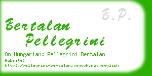 bertalan pellegrini business card